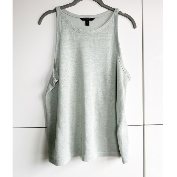 Banana Republic Mint Green 100% Linen Tank Top Size Large Petite - Picture 1 of 4